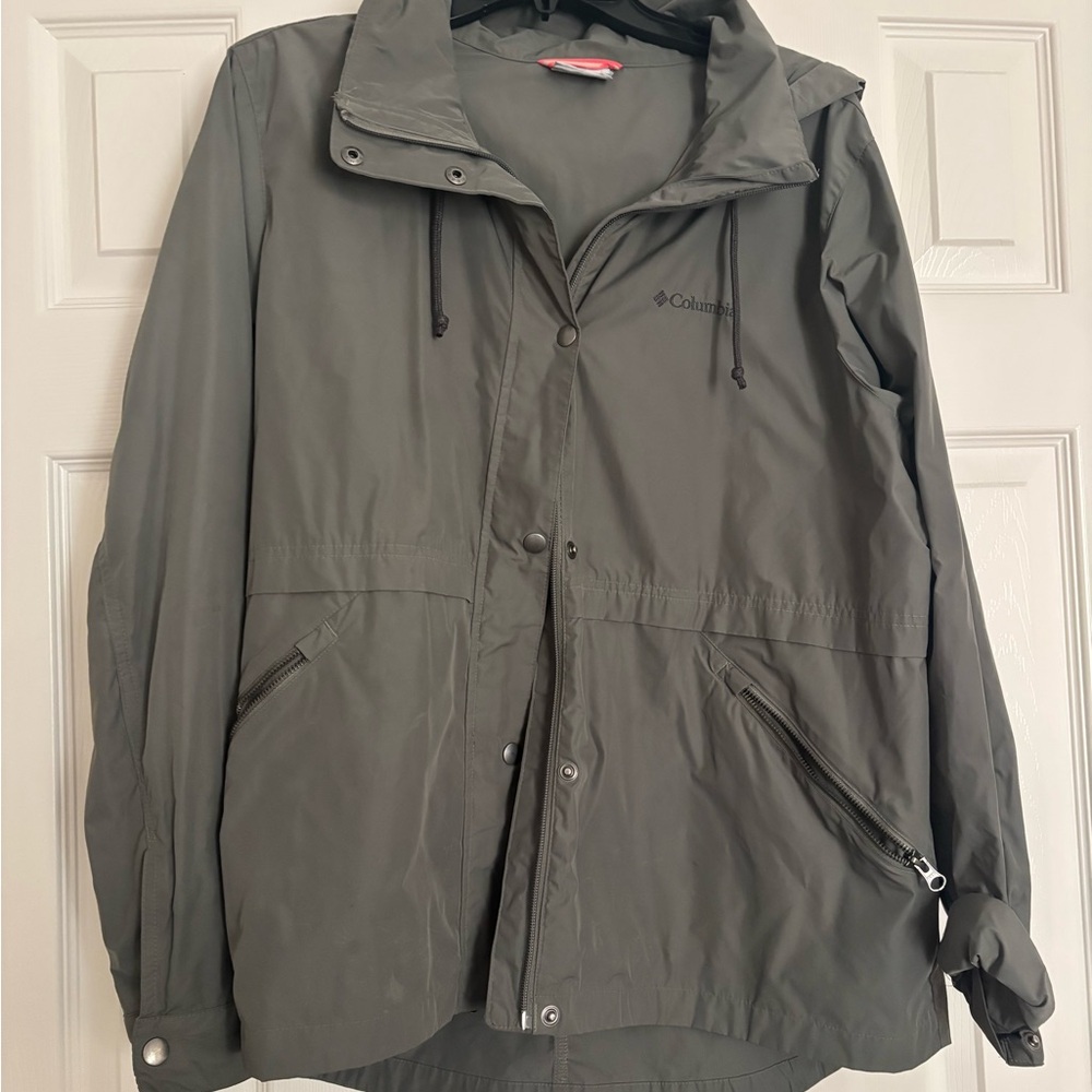 Columbia Olive-Green Hooded Raincoat